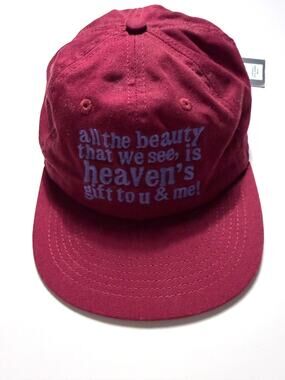 Heaven by Marc Jacobs NWT Heaven's Gift Burgundy Cap Cynthia Lu One Size